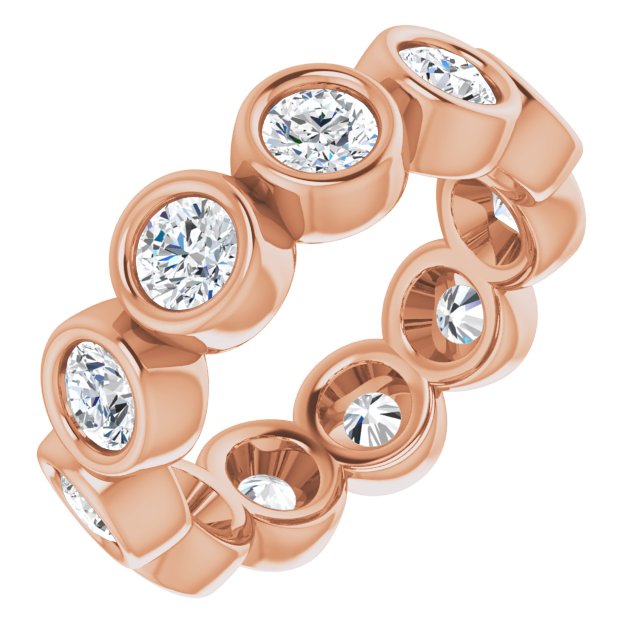 2.75 ct. Bezel Set Round Diamond Eternity Band-VIRABYANI